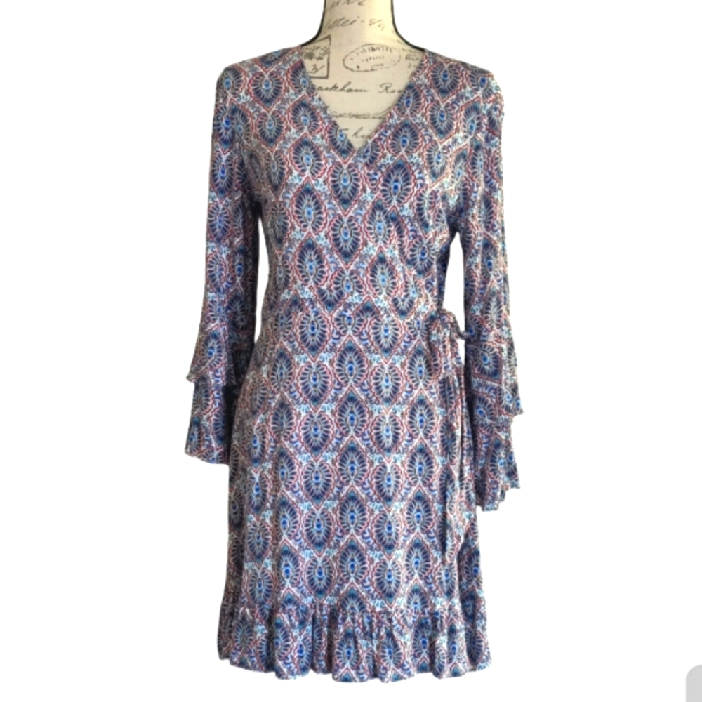 Ruffled Wrap Dress.
